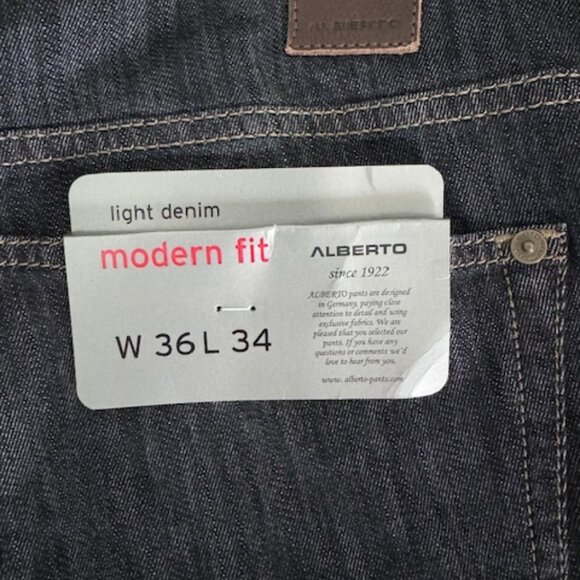 Alberto STONE JERSEY DENIM DARK INDIGO Jeans - Picture 3 of 7